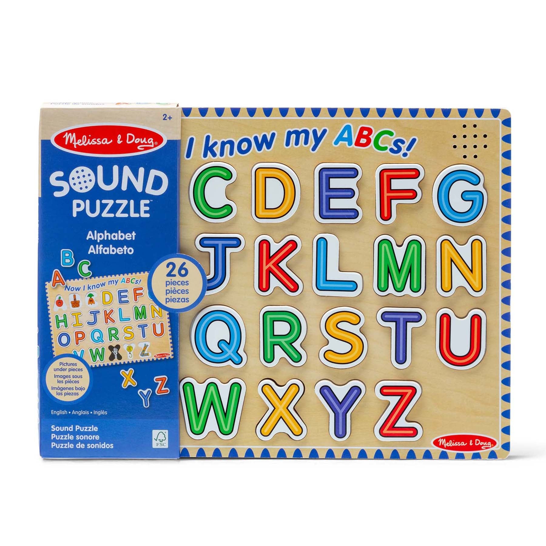 Melissa & Doug Alphabet Sound Puzzle - Vibrant 26-Piece Learning Toy