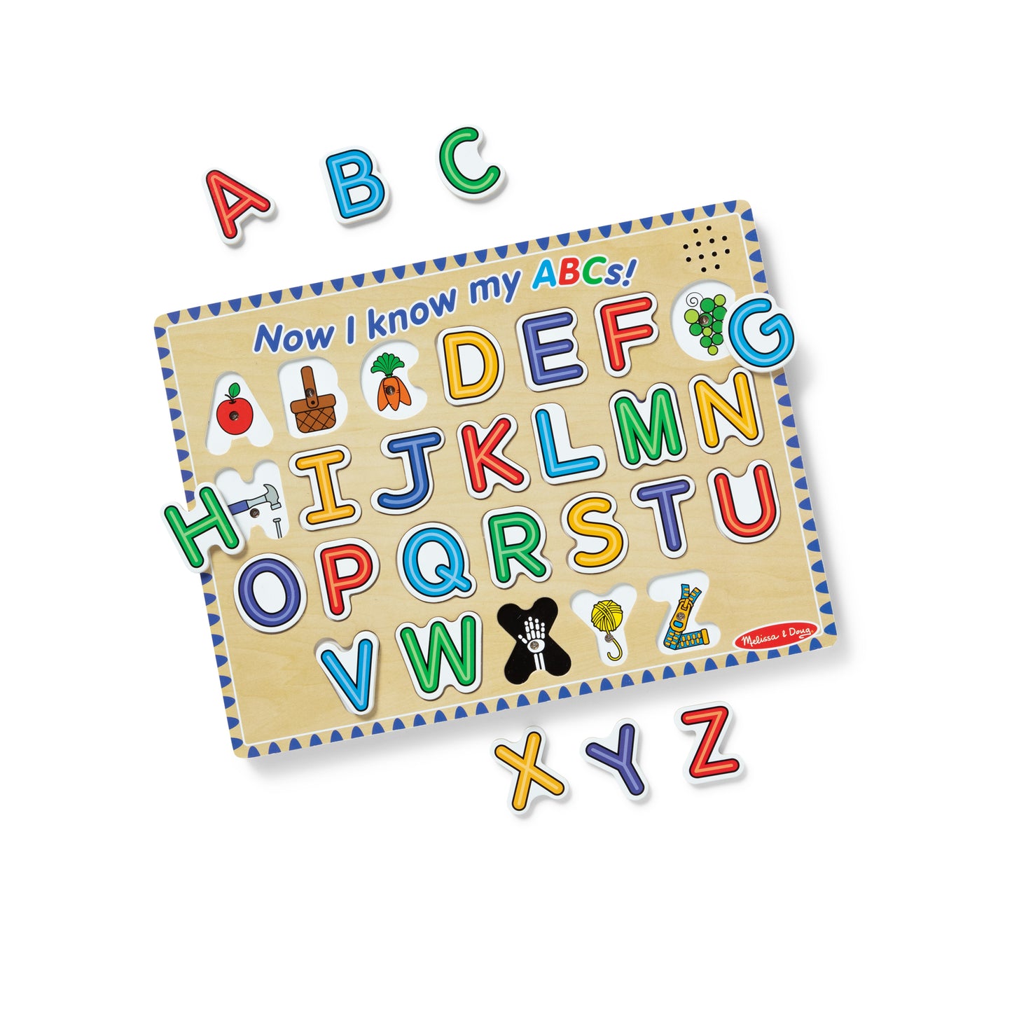 Melissa & Doug Alphabet Sound Puzzle - Vibrant 26-Piece Learning Toy