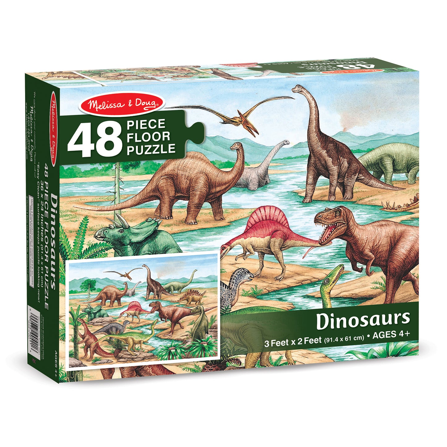 Melissa & Doug Dinosaurs Floor Puzzle - 48 pc