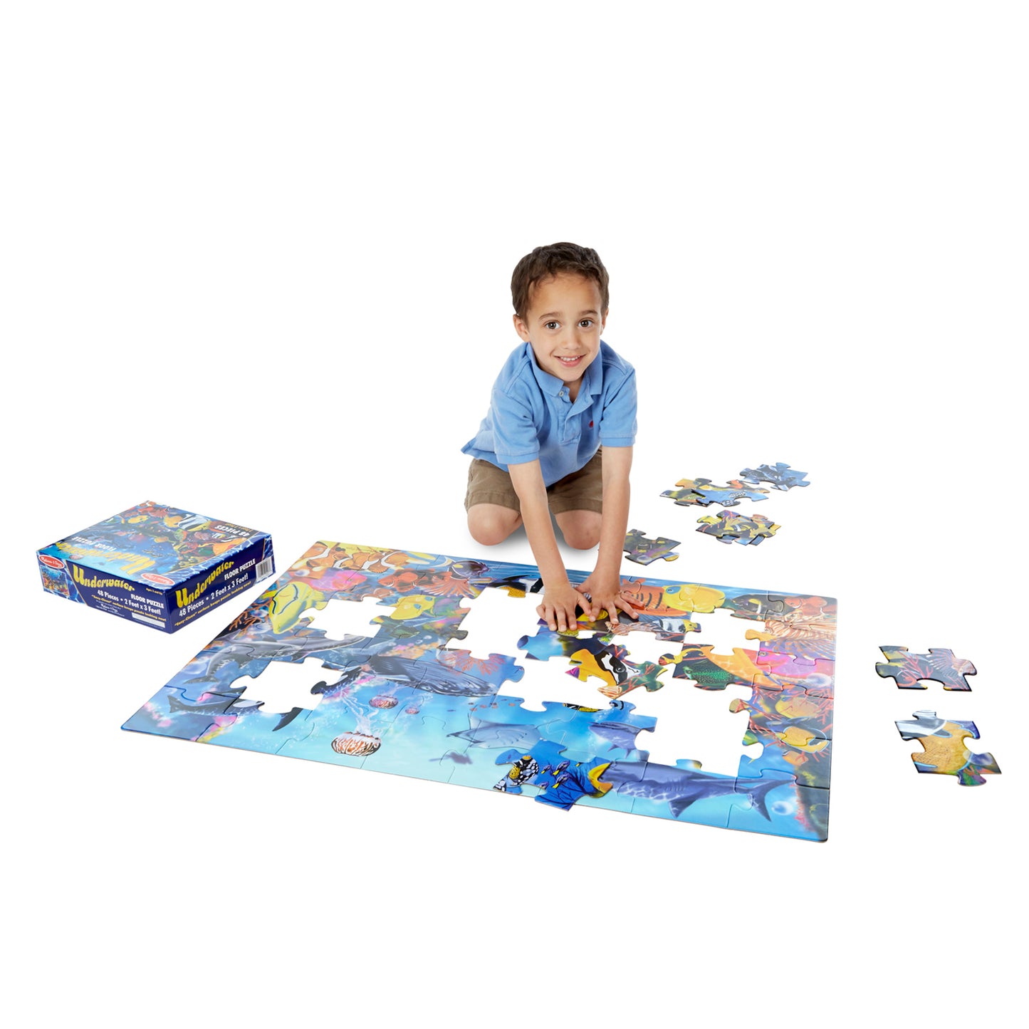 Melissa & Doug Underwater Adventure Floor Puzzle - 48 pc