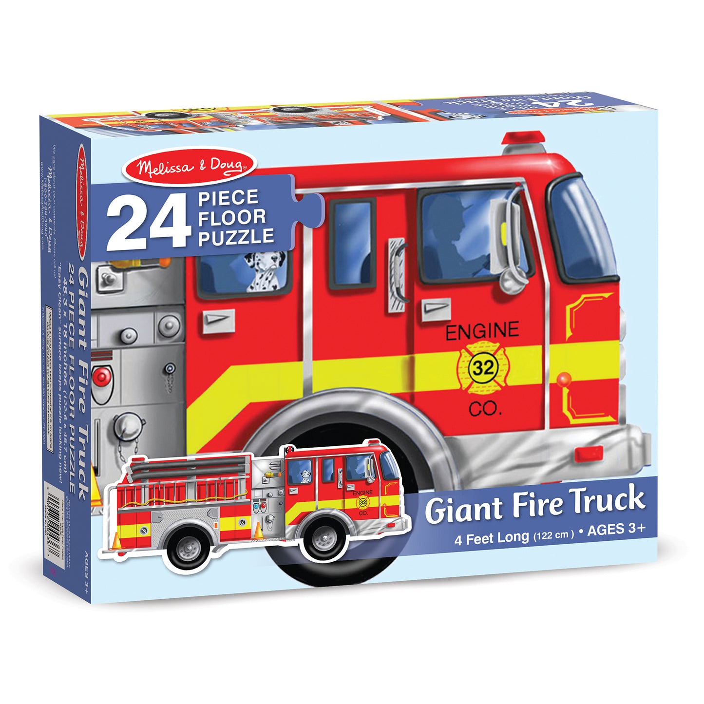 Melissa & Doug Fire Truck 4' Floor Puzzle - 24 Pieces