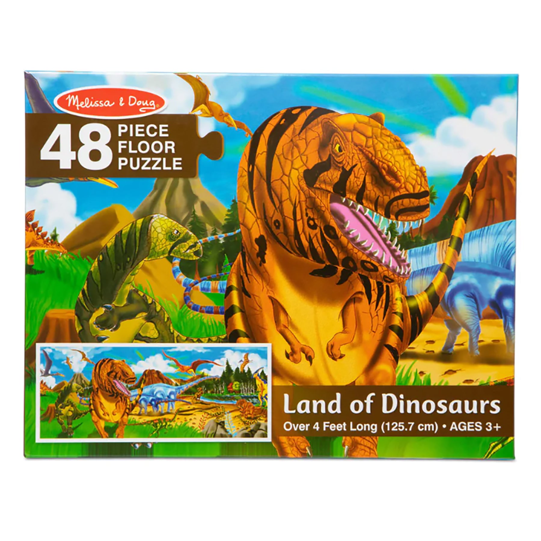 Melissa & Doug Land of Dinosaurs Floor Puzzle - 48 pc