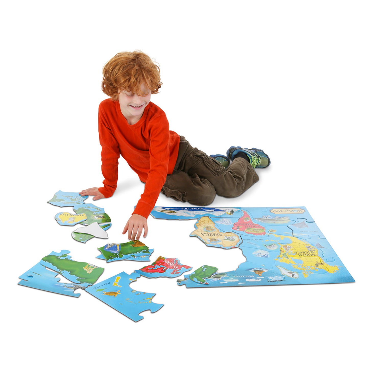 Melissa & Doug Colorful World Map Floor Puzzle - 33 pc