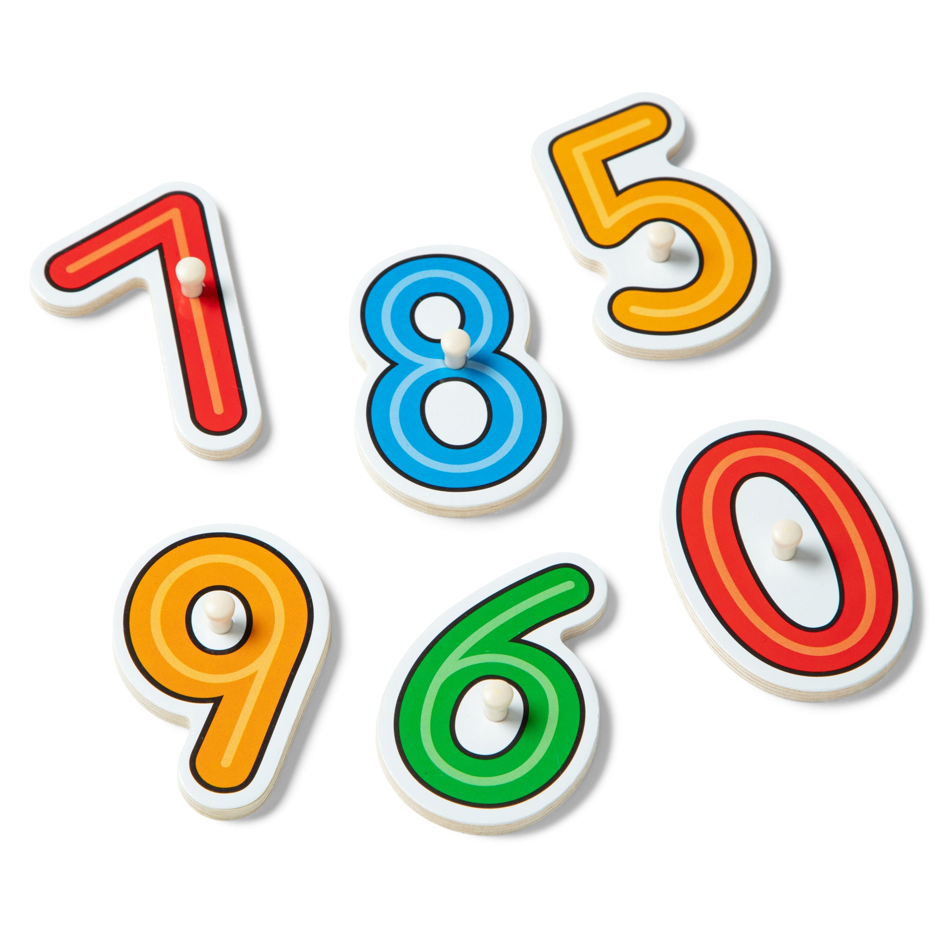 Melissa & Doug See-Inside Numbers Wooden Peg Puzzle - 10 pc