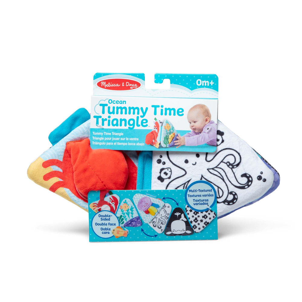 Melissa & Doug Ocean Tummy Time Triangle – Engaging Infant Playmat