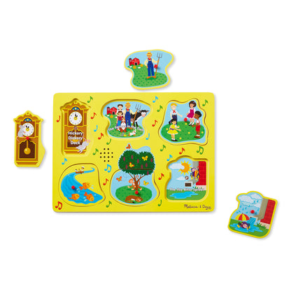 Melissa & Doug Sing-Along Nursery Rhymes - Yellow Sound Puzzle