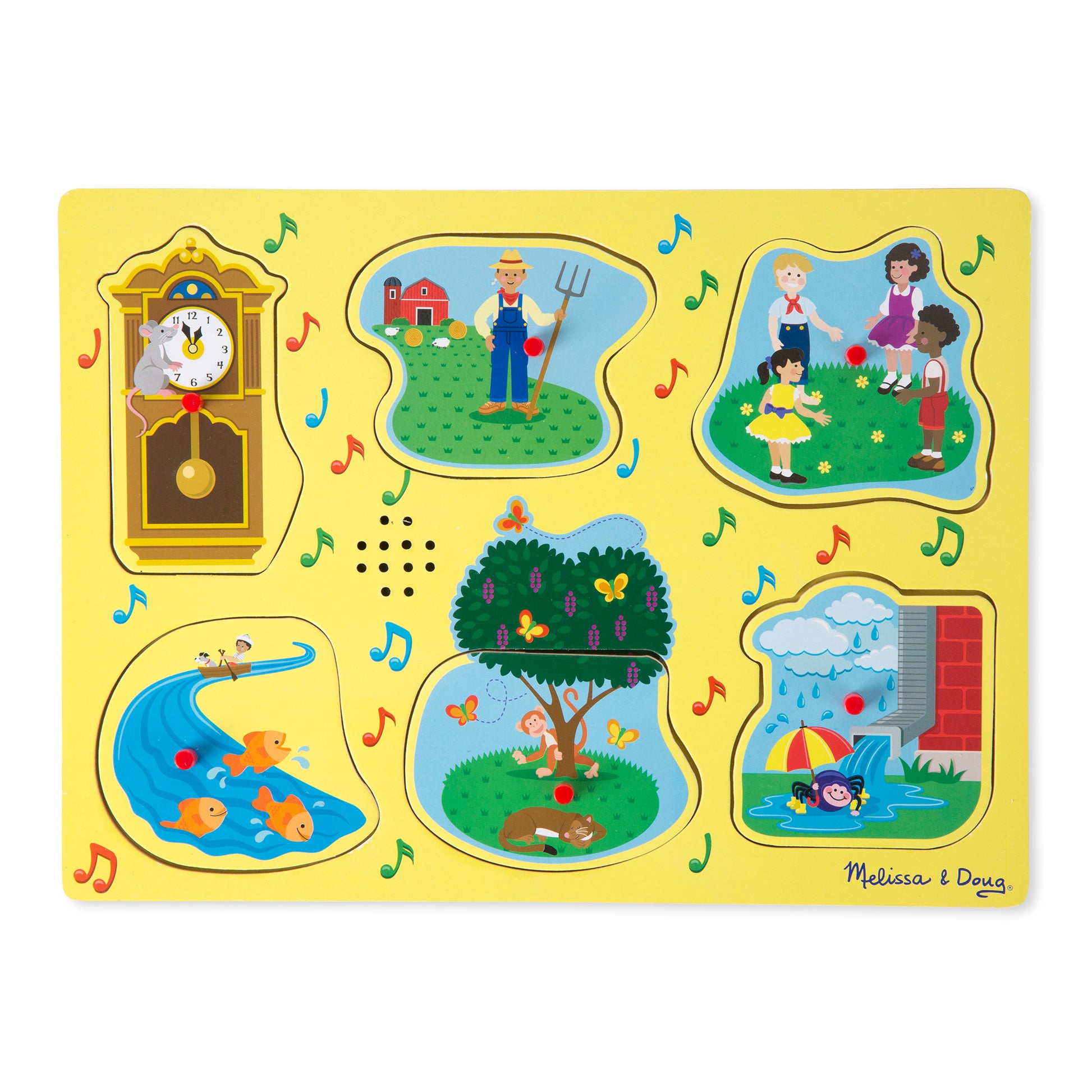 Melissa & Doug Sing-Along Nursery Rhymes - Yellow Sound Puzzle