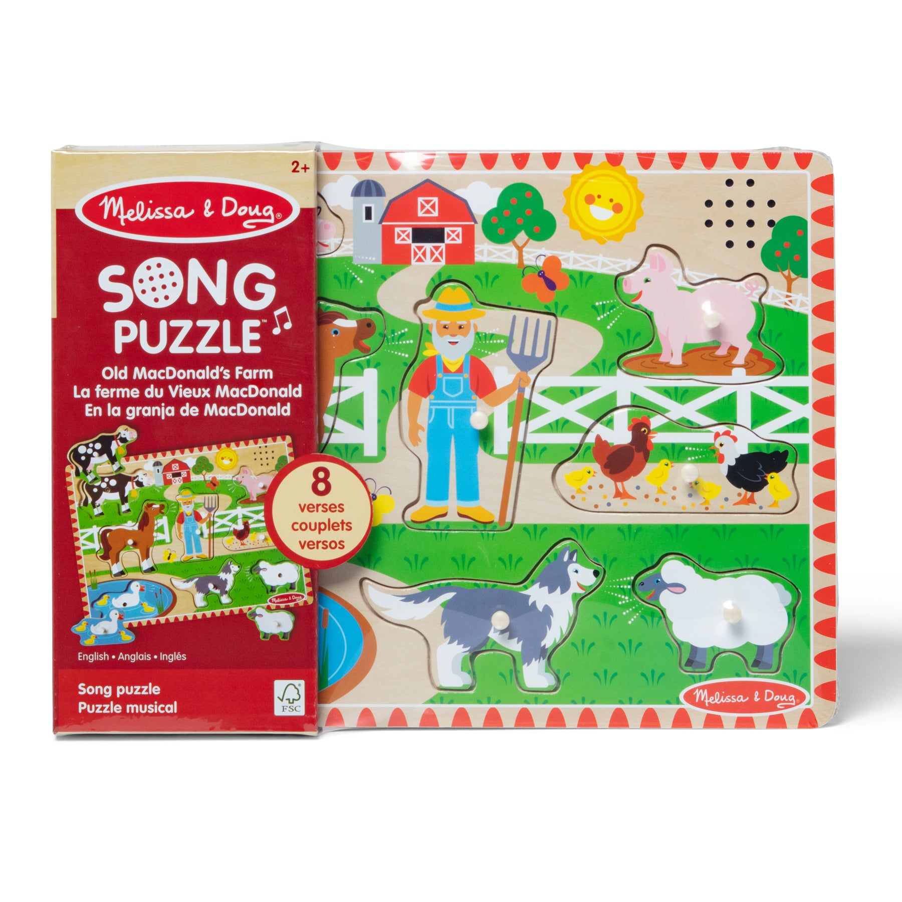 Melissa & Doug Old MacDonald's Farm Sound Puzzle - 8 Pieces