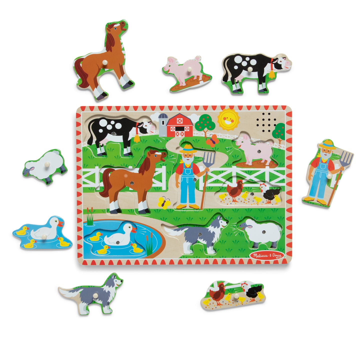 Melissa & Doug Old MacDonald's Farm Sound Puzzle - 8 Pieces