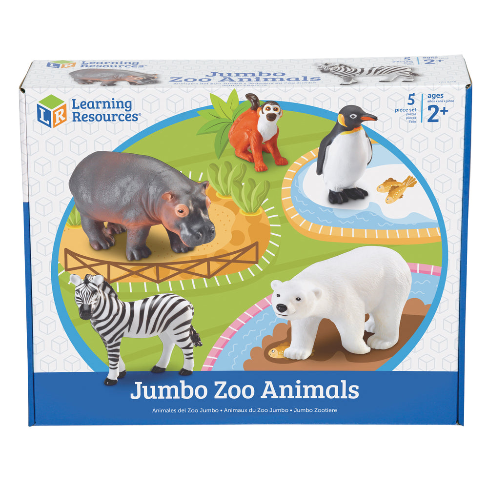 Learning Resources Jumbo Zoo Animals - Playful 5-Piece Set