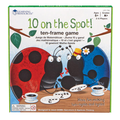 Learning Resources 10 on the Spot! Ten Frame Game - Educational Number Matching