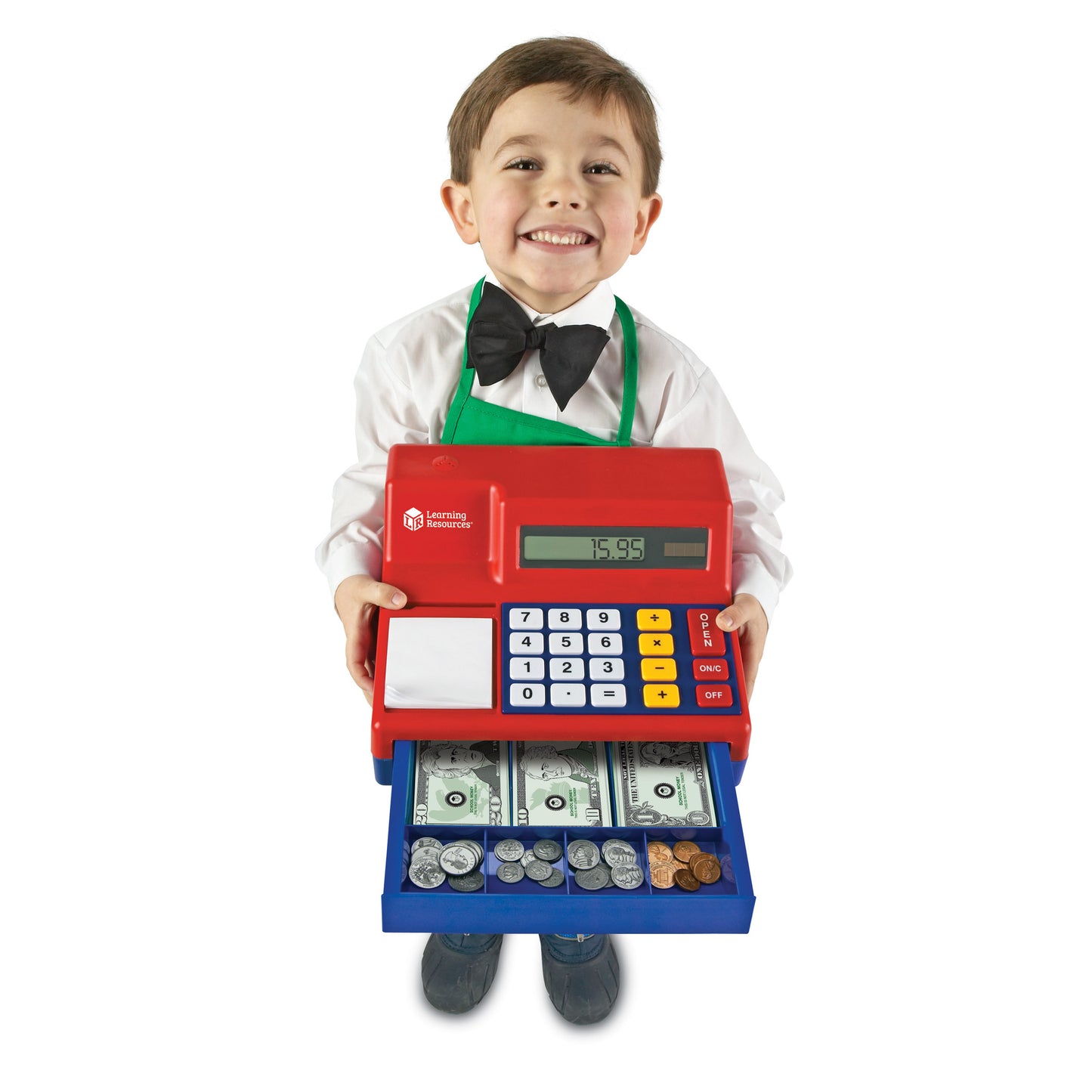 Learning Resources Pretend & Play Calculator Cash Register with Solar Panel