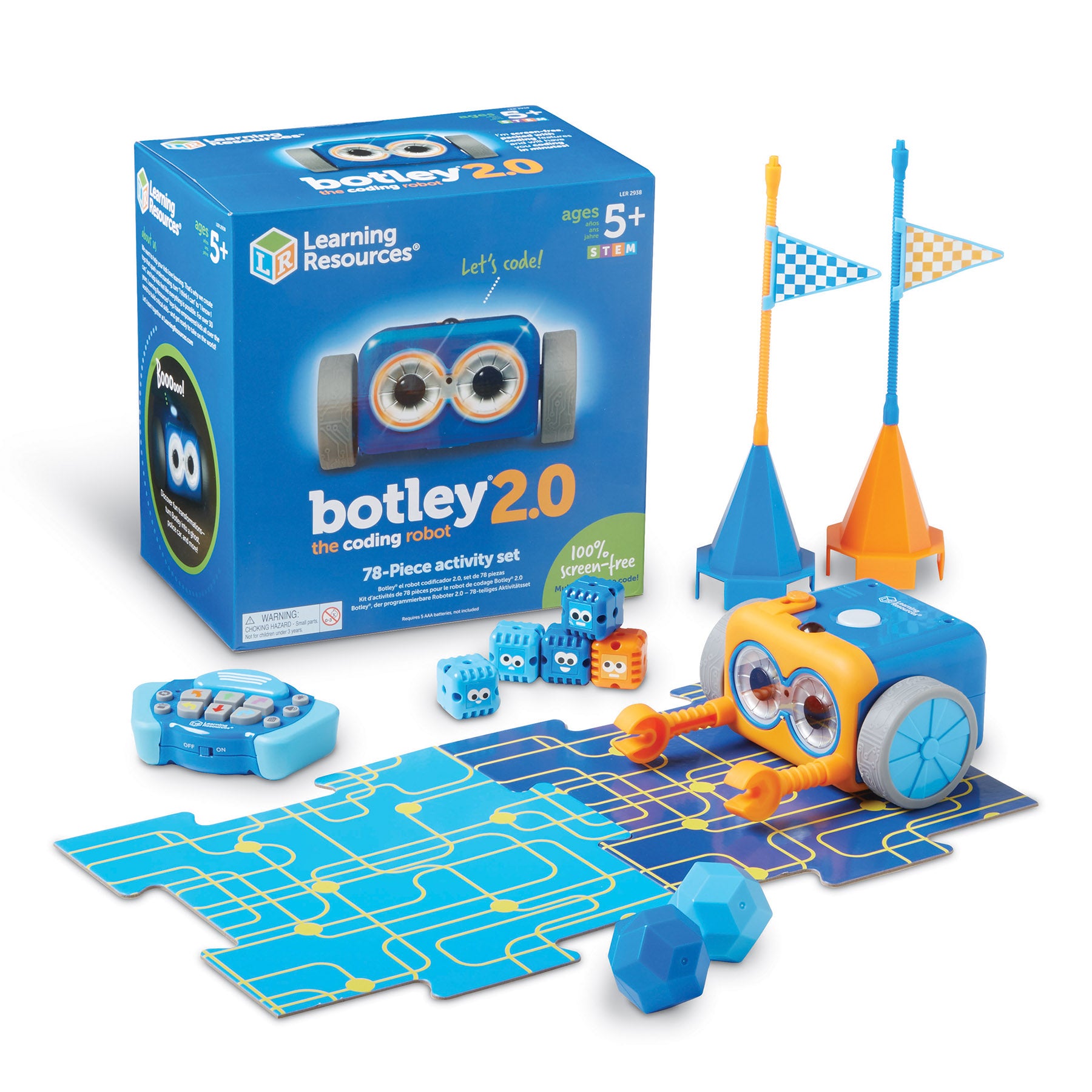 Learning Resources Botley 2.0 Coding Robot - Screen-Free Programming Adventure