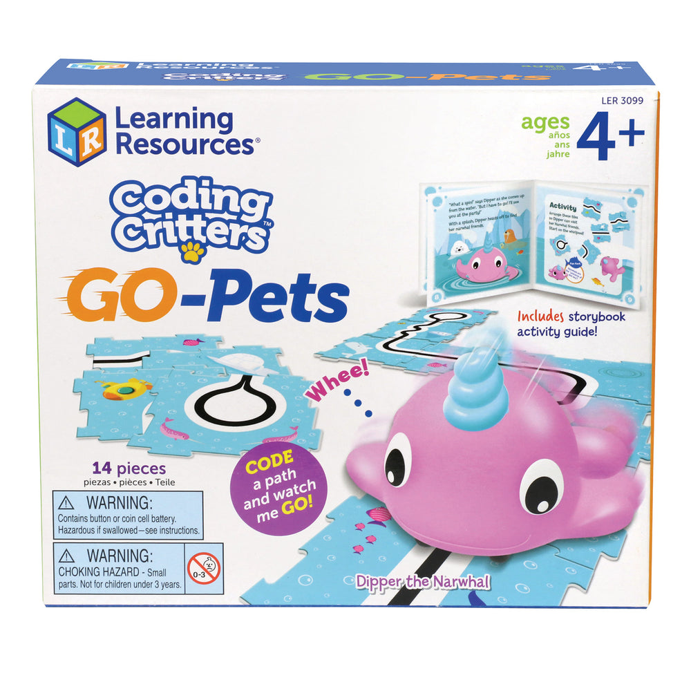 Learning Resources Coding Critters Go-Pets - Dipper the Narwhal - Interactive Coding Toy