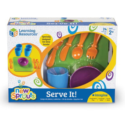 Learning Resources 24-Piece New Sprouts Serve it! Dish Set