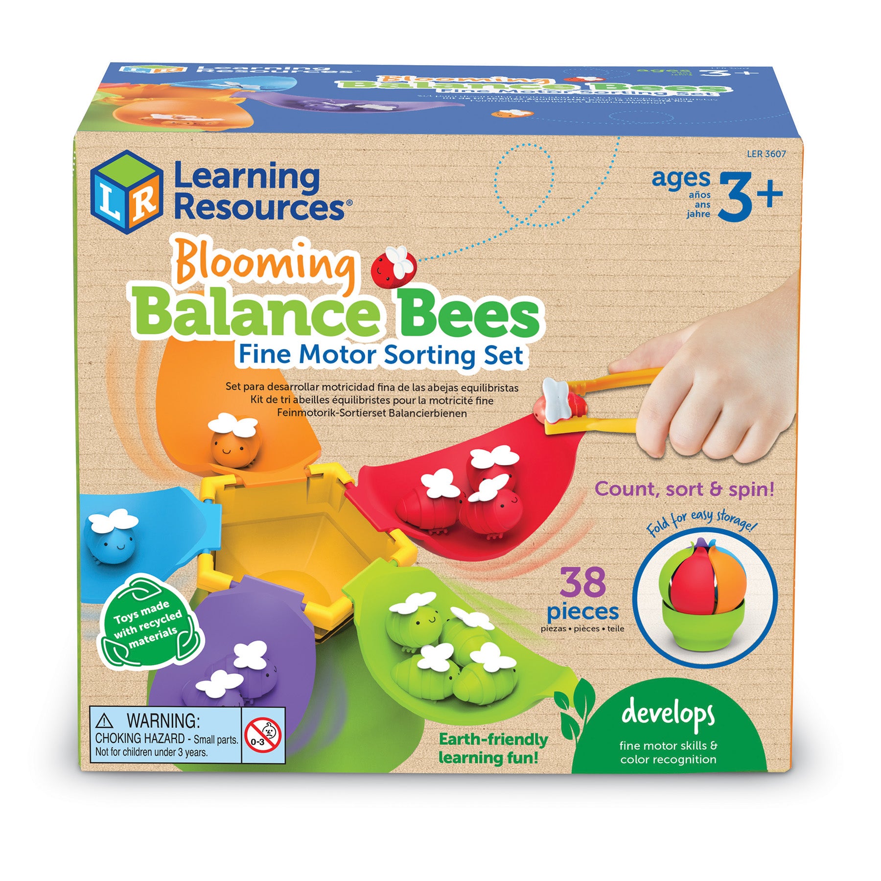 Learning Resources Balancing Bees Fine Motor Sorting Set - Eco-Friendly Learning Toy