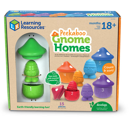 Learning Resources Peekaboo Gnome Homes - Colorful Playset for Toddlers