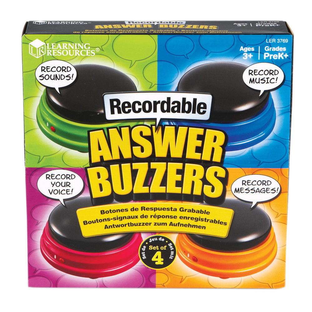 Learning Resources Recordable Answer Buzzers - Interactive Set of 4