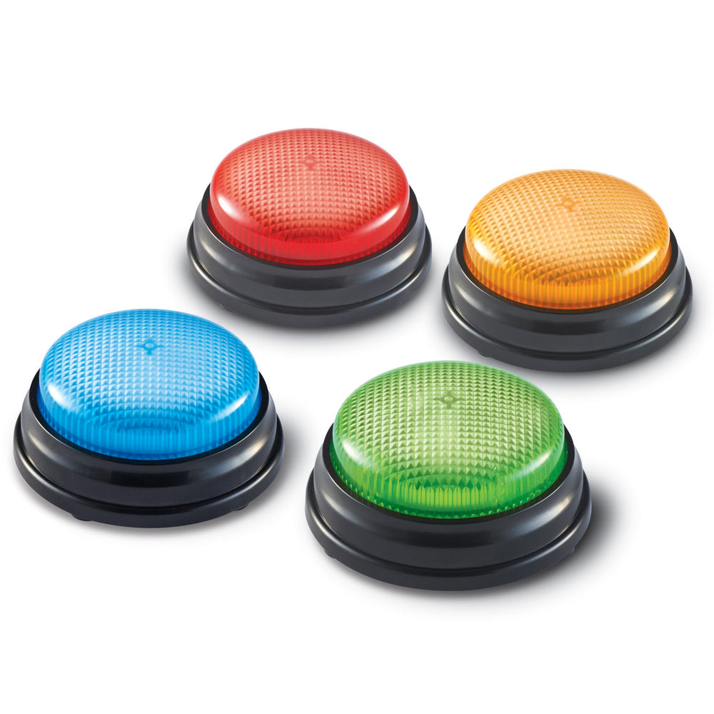 Learning Resources Lights and Sounds Answer Buzzers - Interactive Set of 4