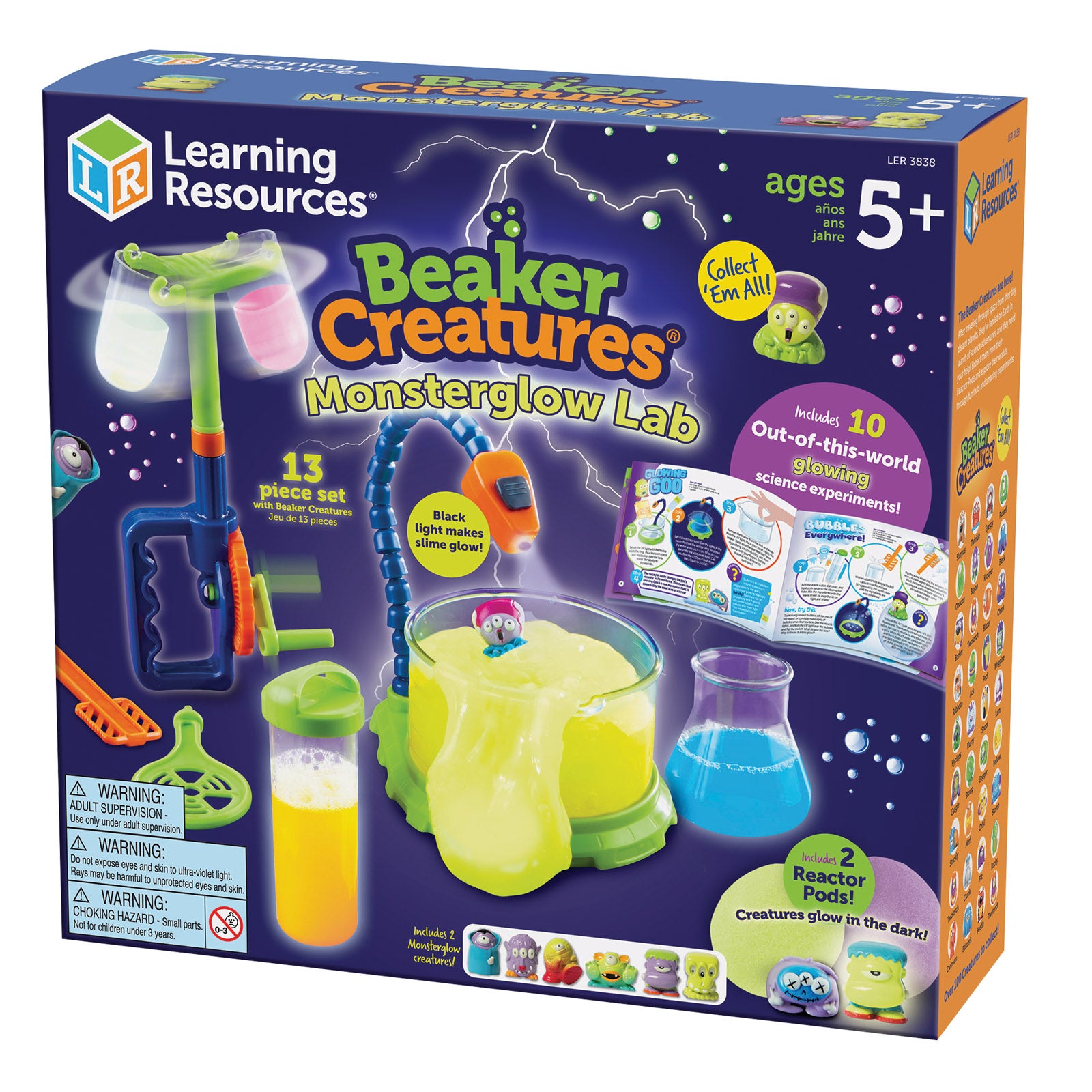 Learning Resources Beaker Creatures Monster Glow Lab Kit