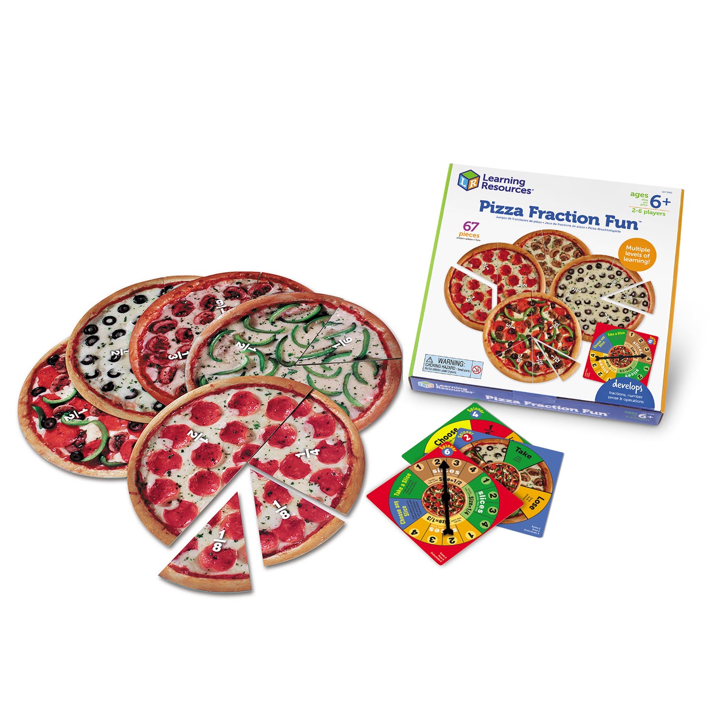 Learning Resources Pizza Fraction Fun Game - Math & Learning Toy