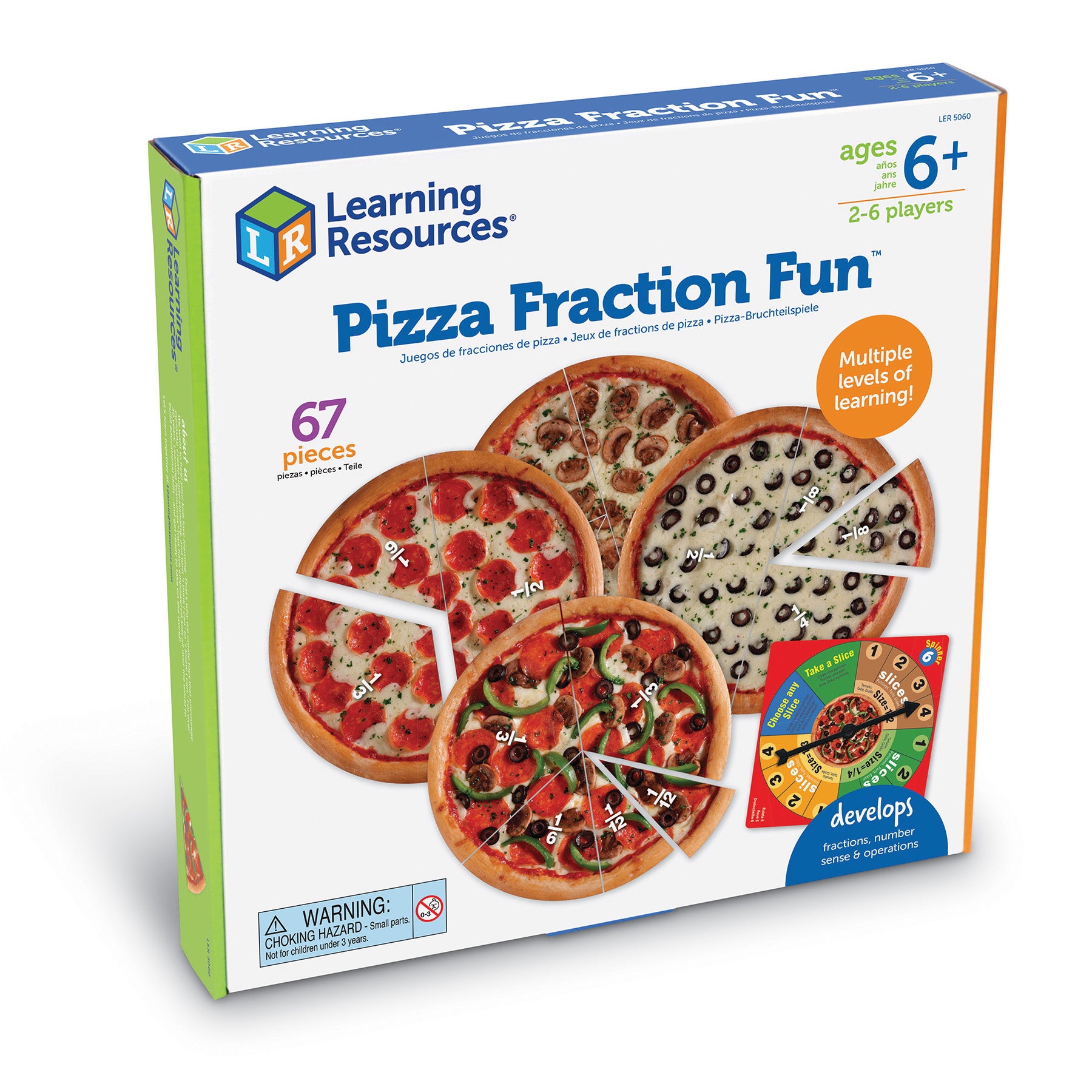 Learning Resources Pizza Fraction Fun Game - Math & Learning Toy