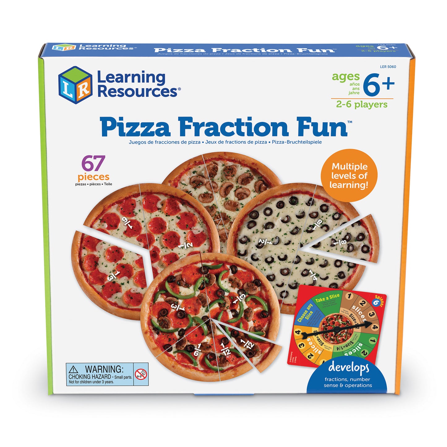 Learning Resources Pizza Fraction Fun Game - Math & Learning Toy