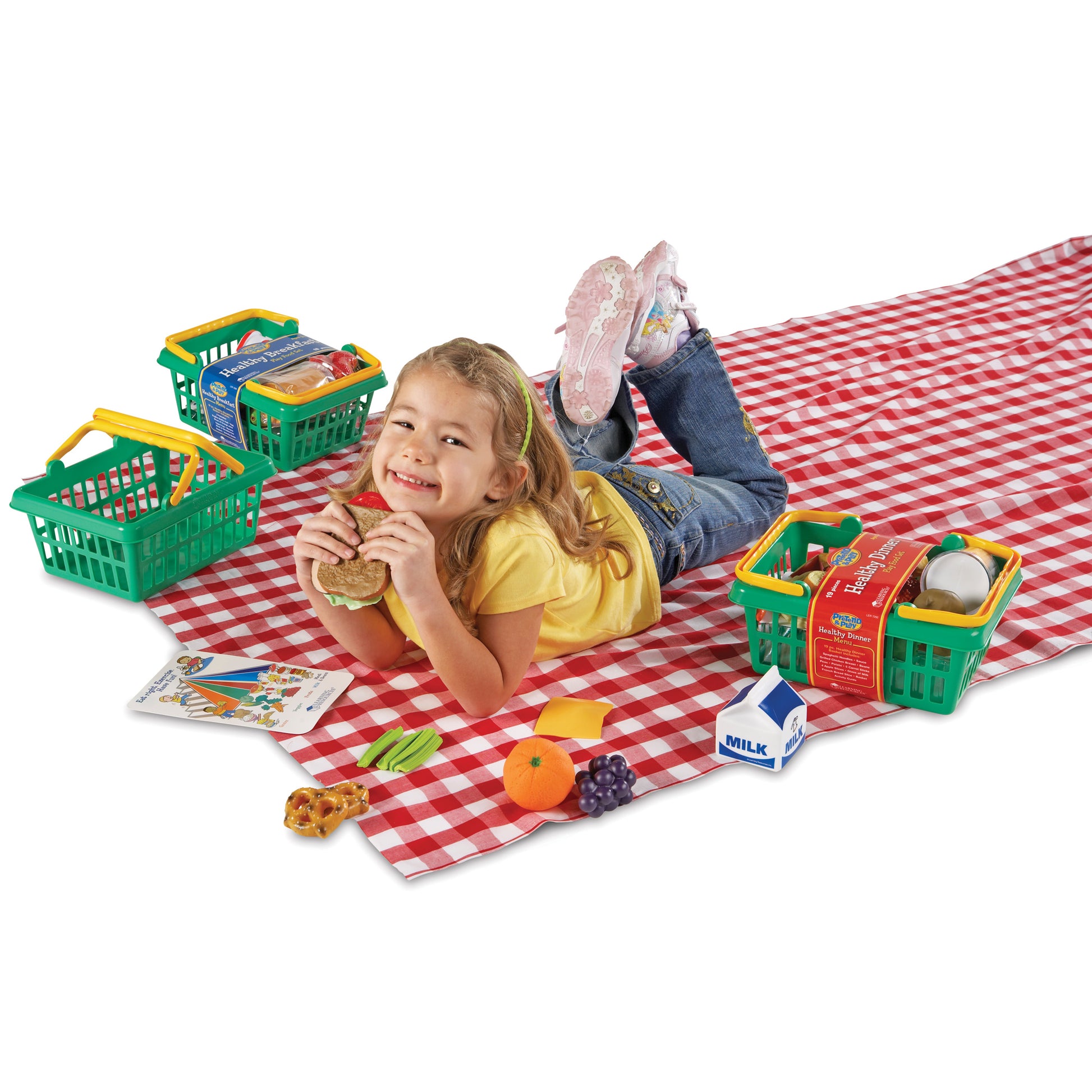 Learning Resources 3-Basket Healthy Food Play Set