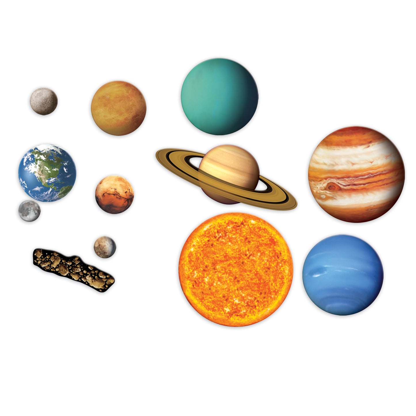 Learning Resources Giant Magnetic Solar System Set - Colorful and Educational - 12 Pieces