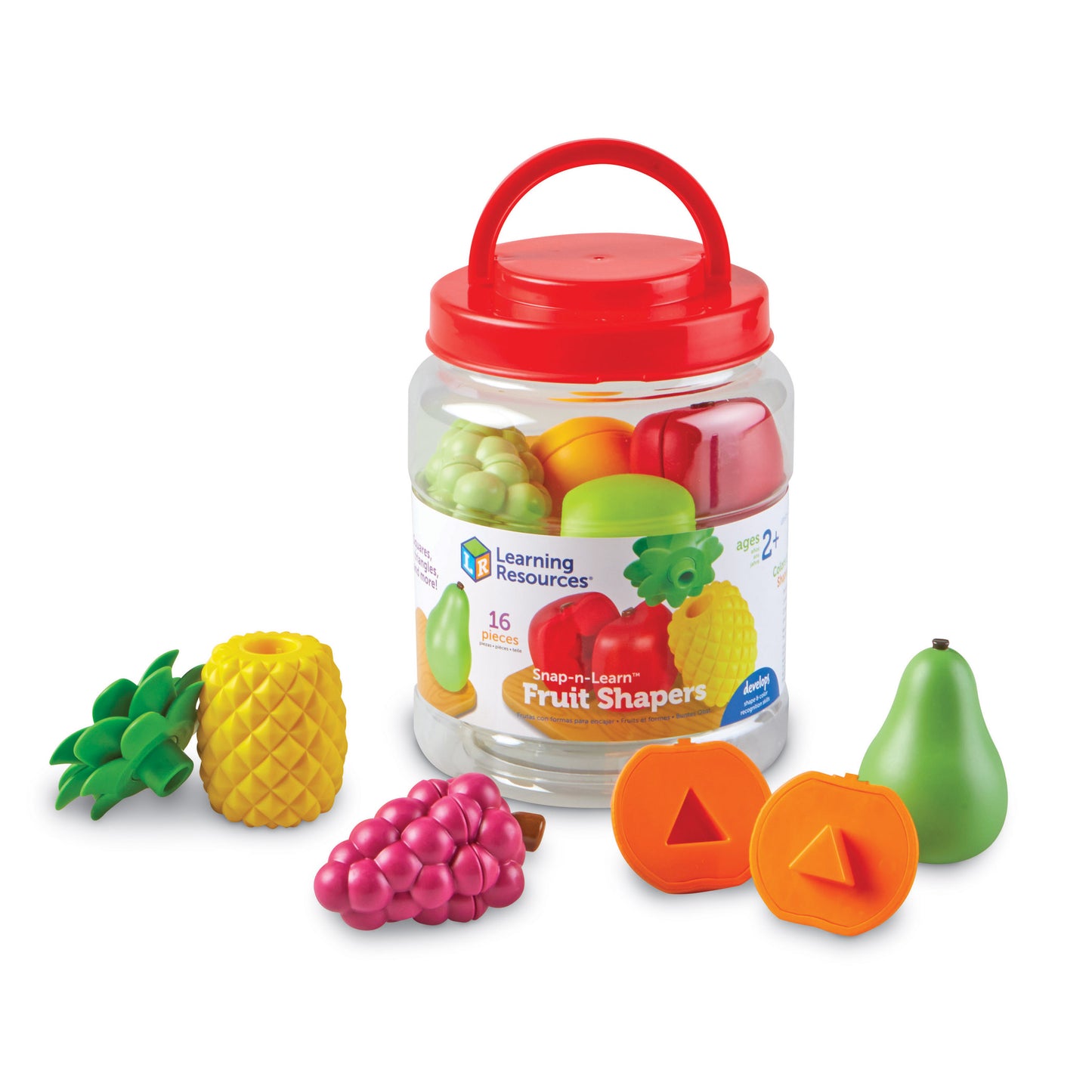 Learning Resources Snap-n-Learn Fruit - Shape & Color Matching Playset