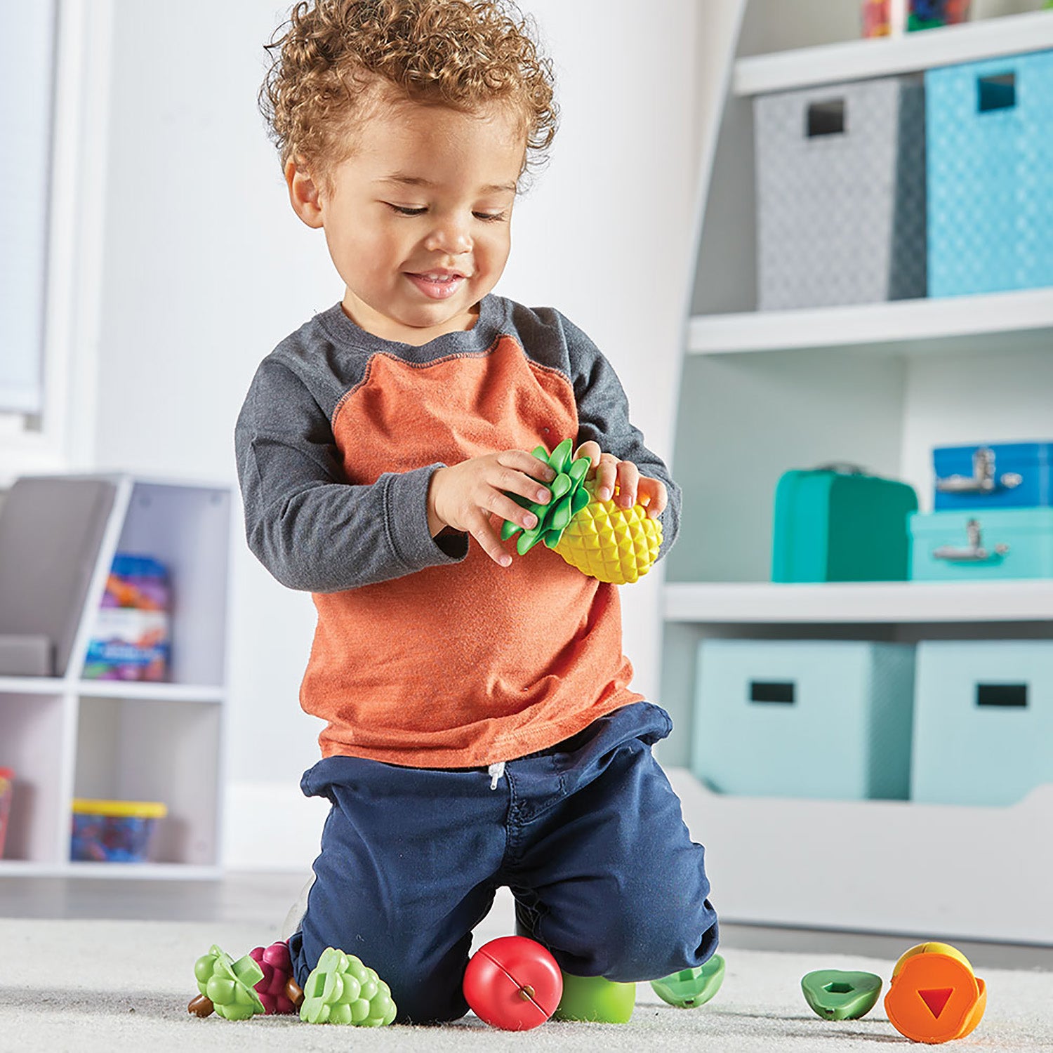 Learning Resources Snap-n-Learn Fruit - Shape & Color Matching Playset