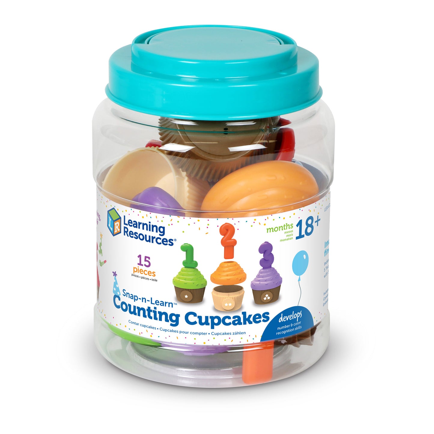 Learning Resources Snap-n-Learn Counting Cupcakes - Color & Number Fun