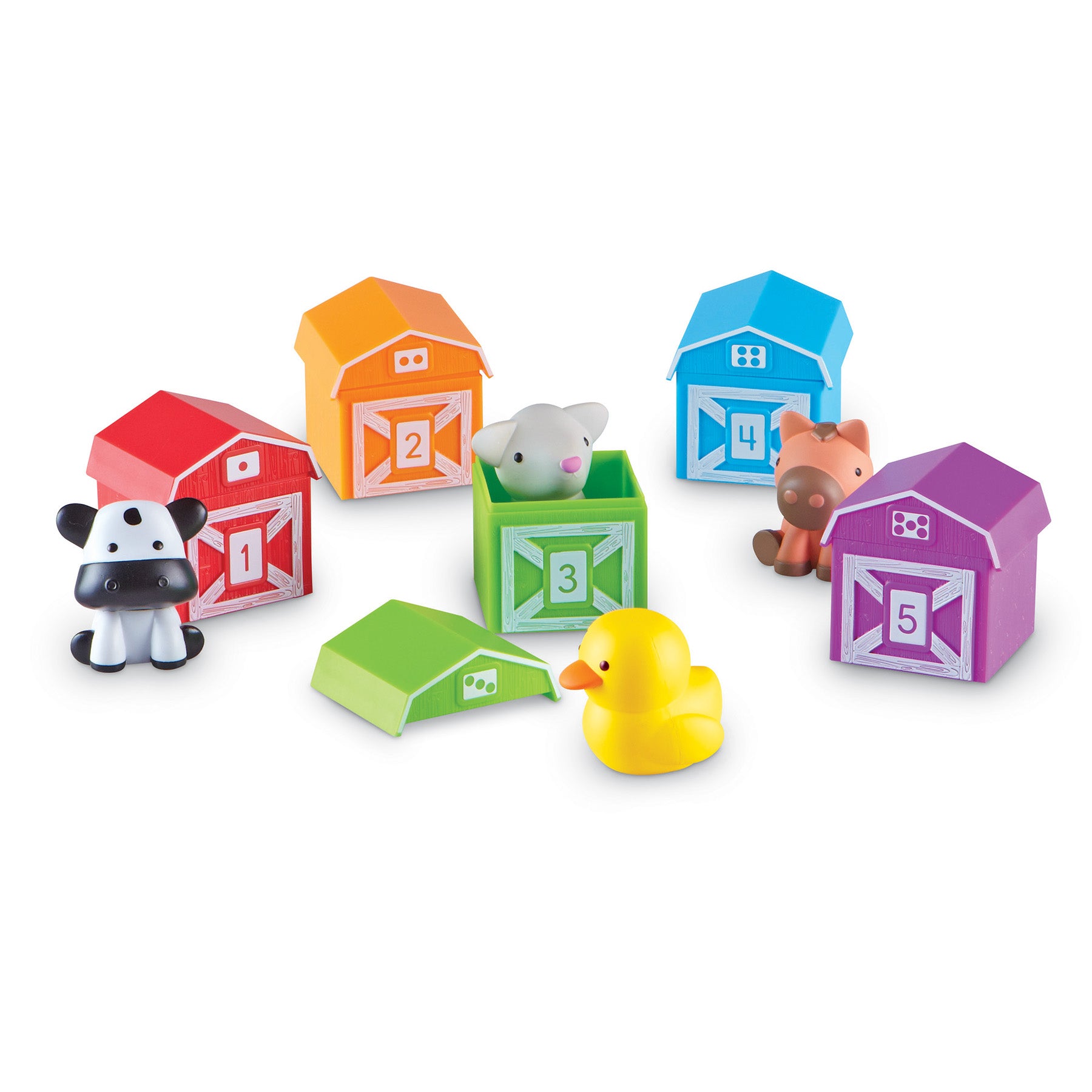 Learning Resources Peekaboo Learning Farm Colorful Animal Barn Playset