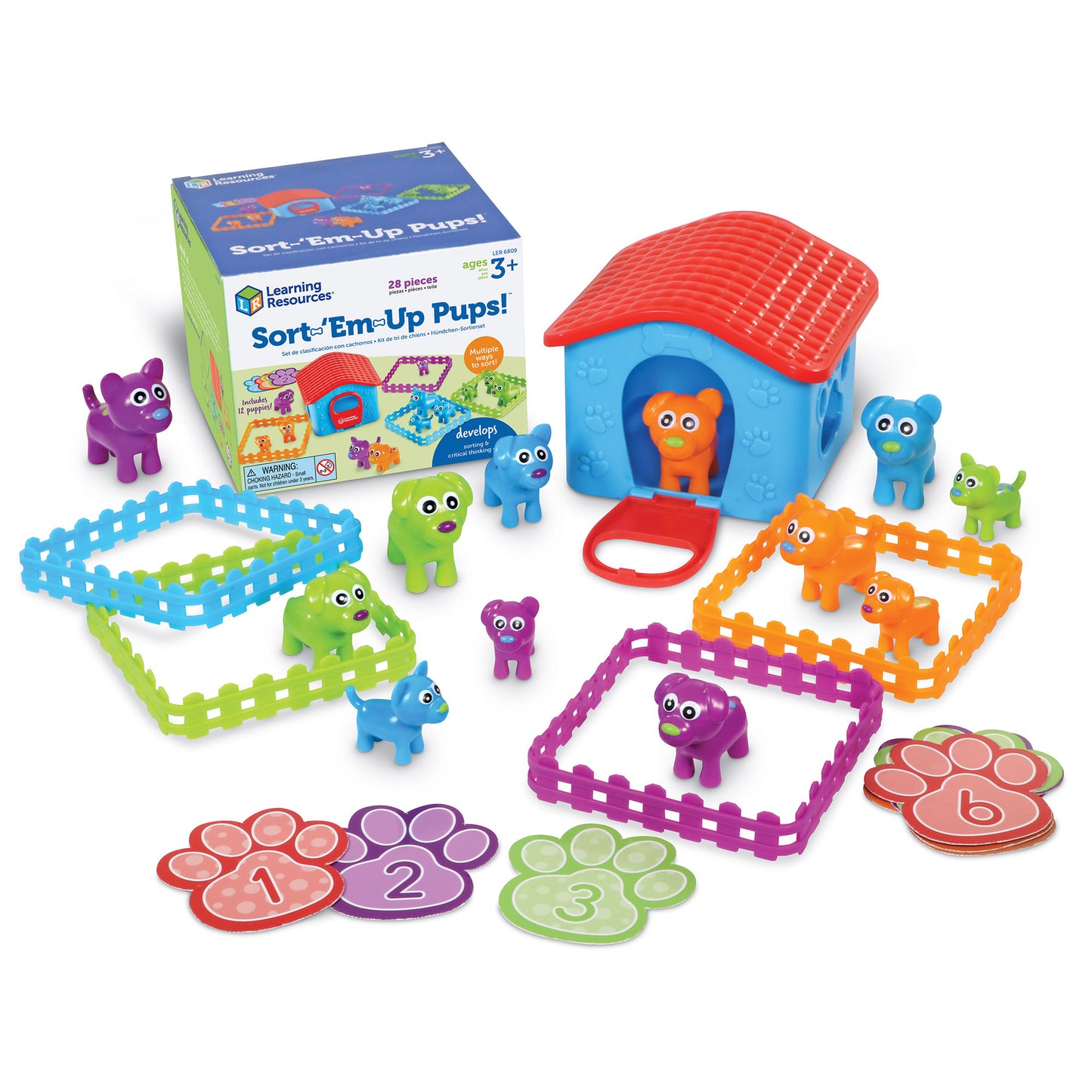 Learning Resources Sort Em' Up Pups - Sorting Activity Set