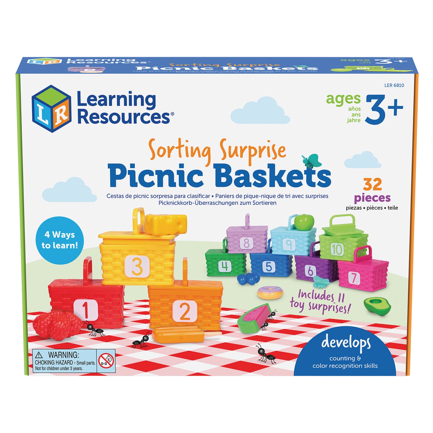 Learning Resources Sorting Picnic Baskets - Colorful Counting Fun