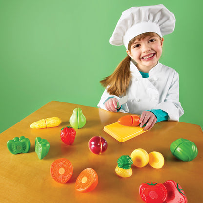 Learning Resources Pretend & Play Sliceable Fruits & Veggies Set