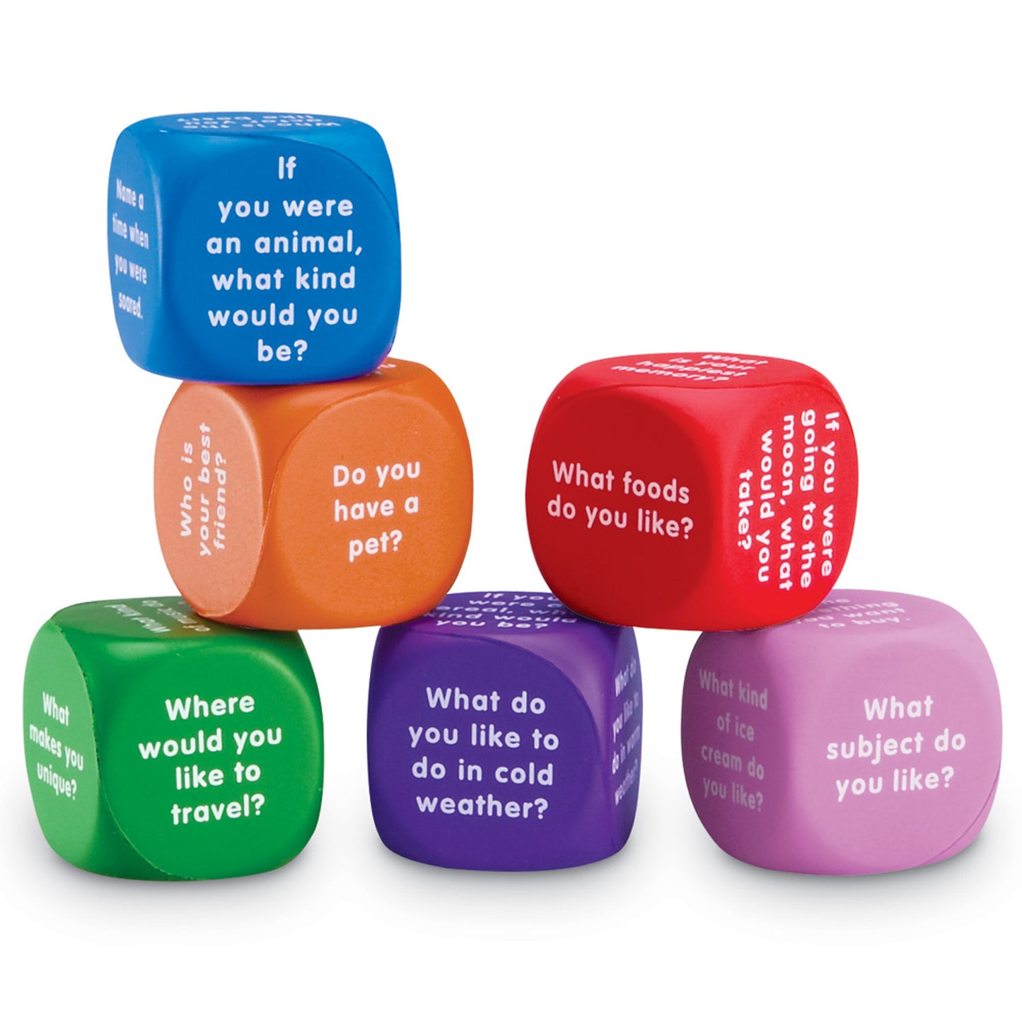 Learning Resources Conversation Cubes - Social Skill Builder, Set of 6