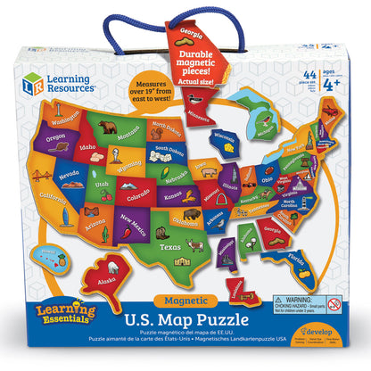 Learning Resources Magnetic U.S. Map Puzzle - Interactive Geography Fun