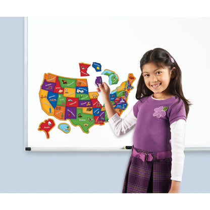 Learning Resources Magnetic U.S. Map Puzzle - Interactive Geography Fun