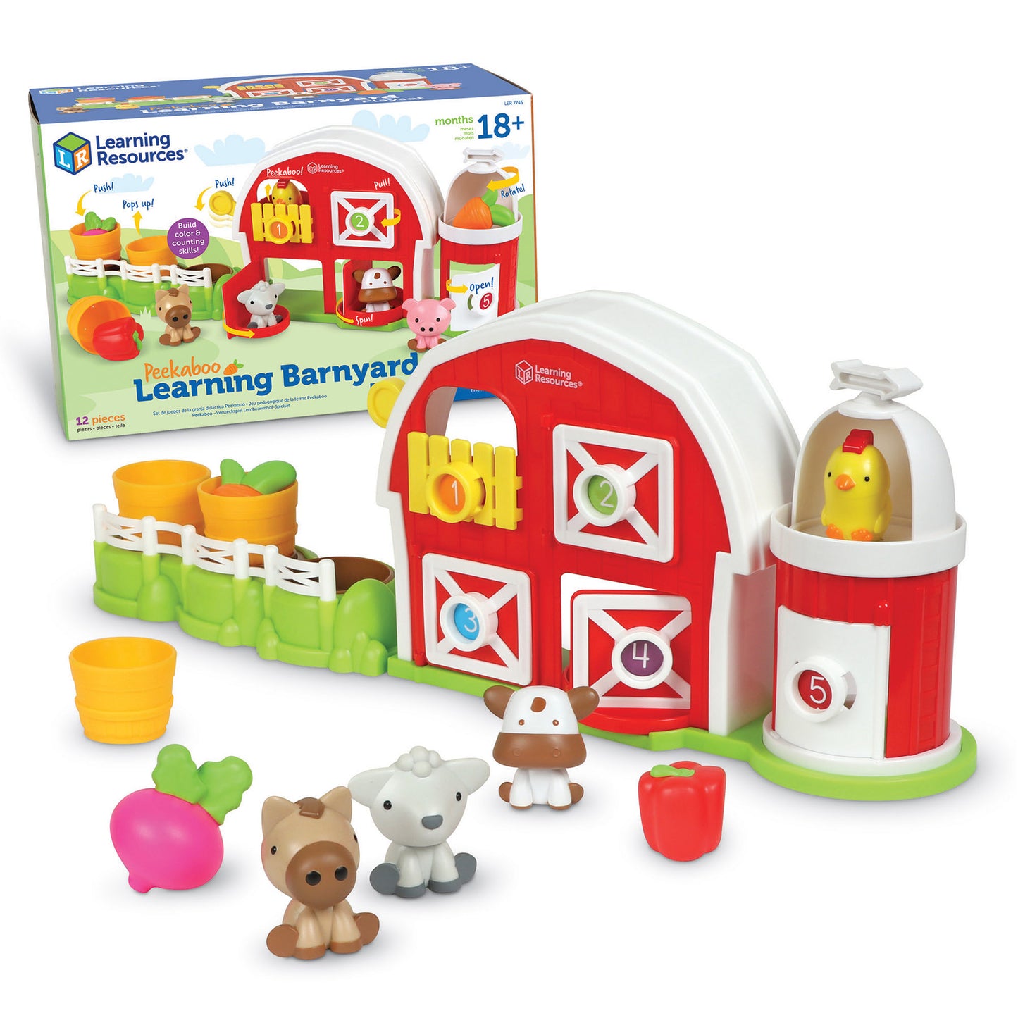 Learning Resources Peekaboo Learning Barn Play Set