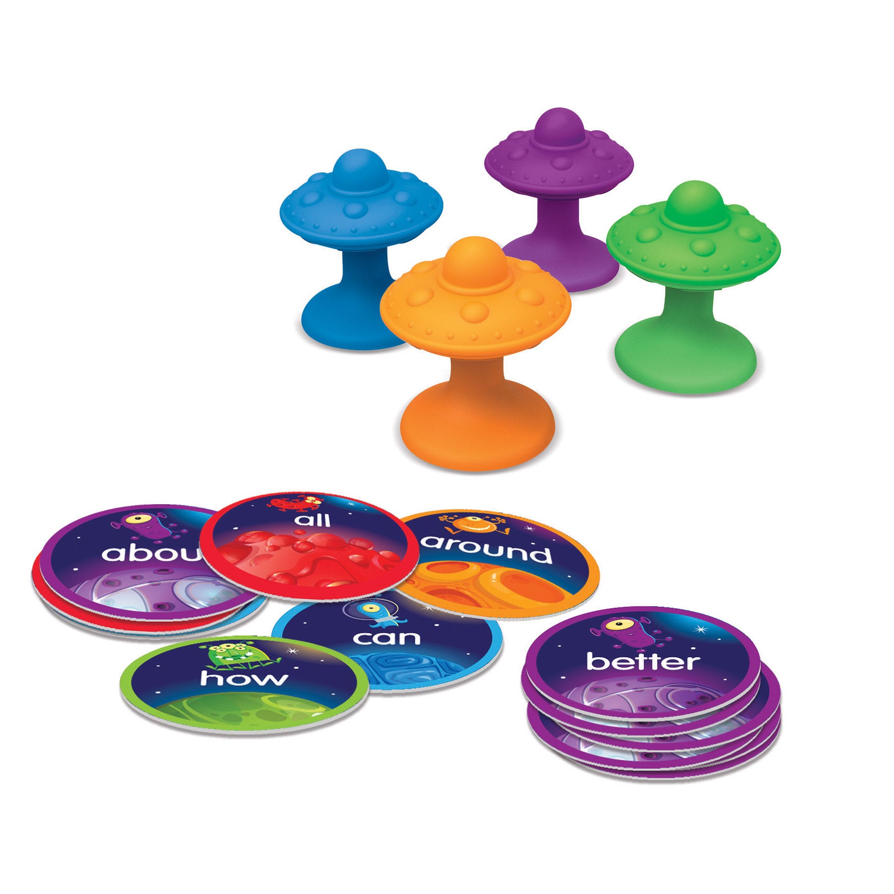 Learning Resources Slam Ships! Sight Words Game - UFO-Themed Educational Toy