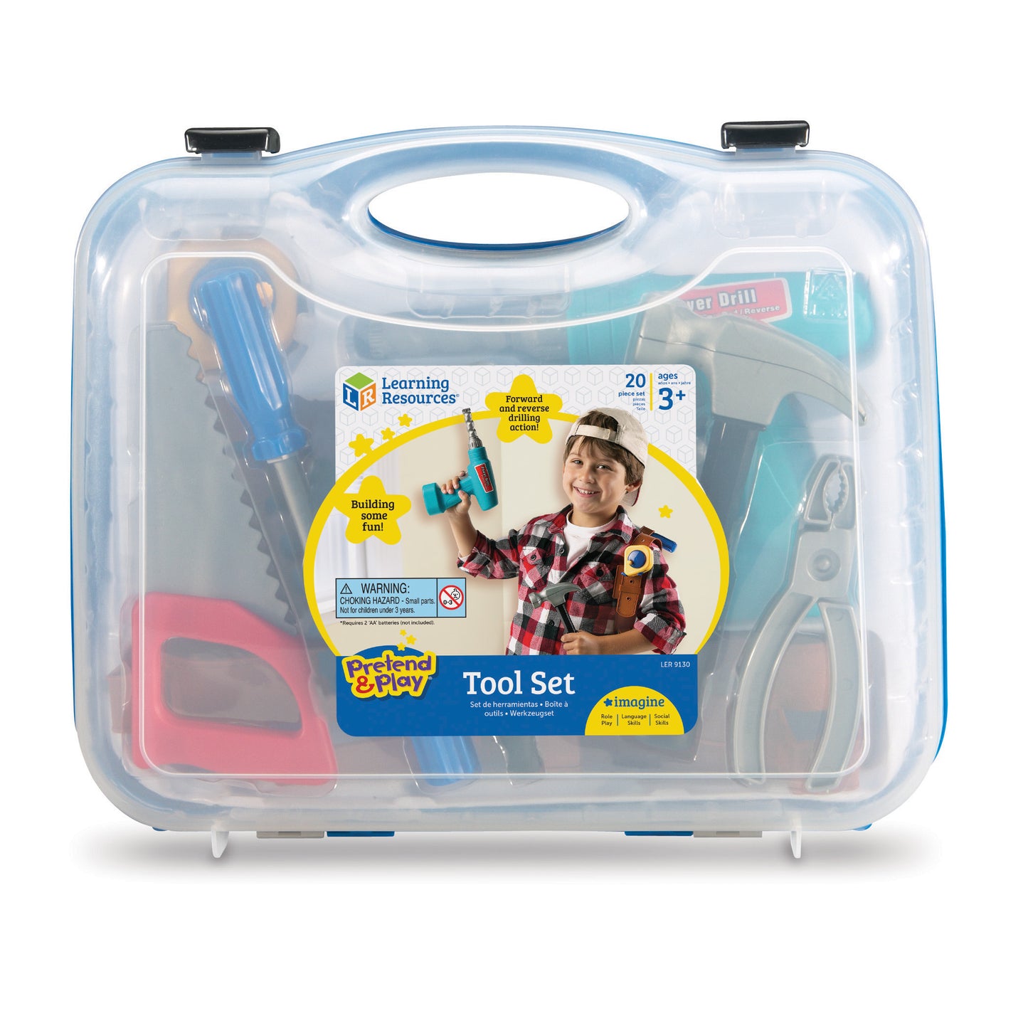 Learning Resources 20-Piece Pretend & Play Work Belt Tool Set