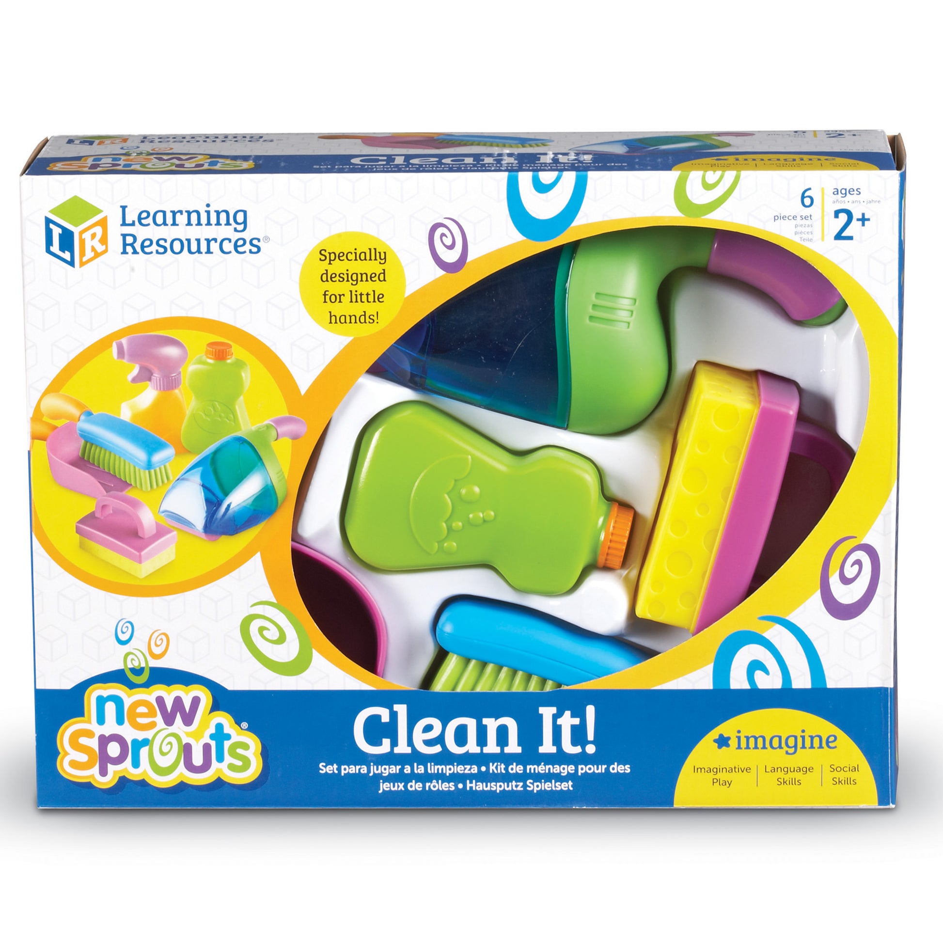 Learning Resources New Sprouts Clean It! Fun Play Cleaning Set