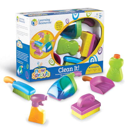 Learning Resources New Sprouts Clean It! Fun Play Cleaning Set