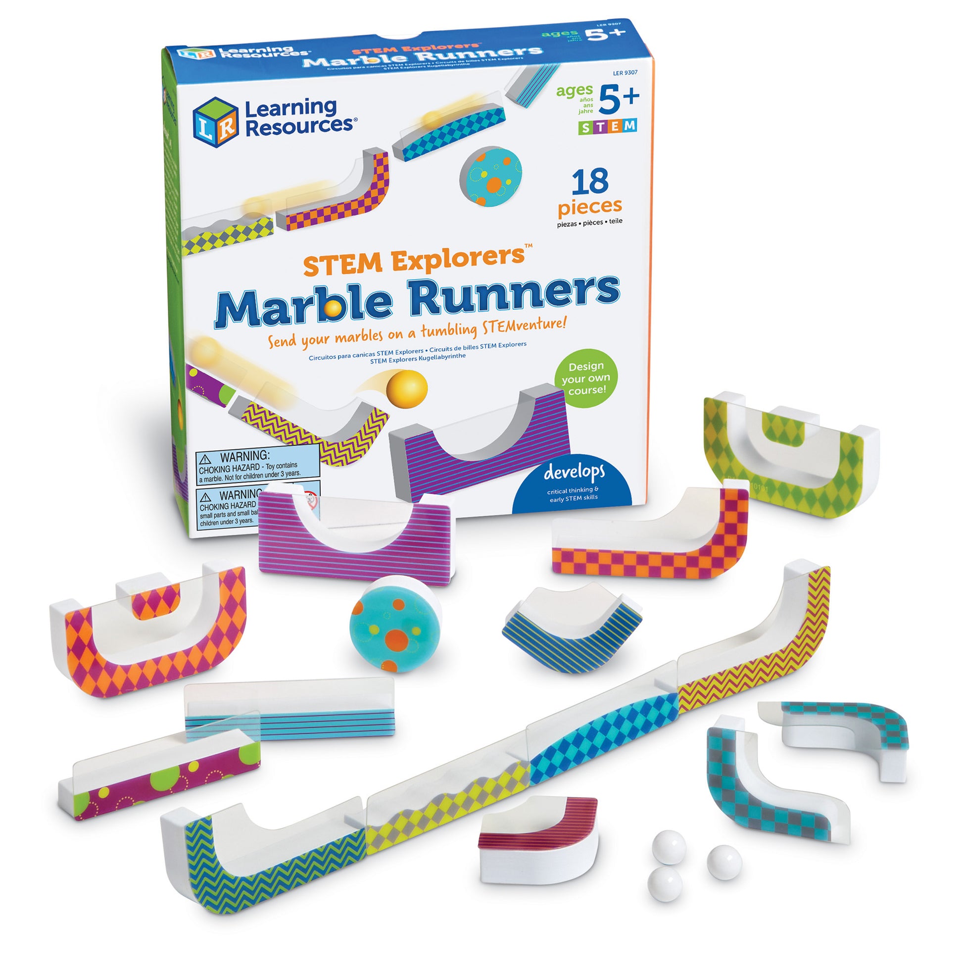 Learning Resources STEM Explorers Marble Runners - Ingenious Track Building Set