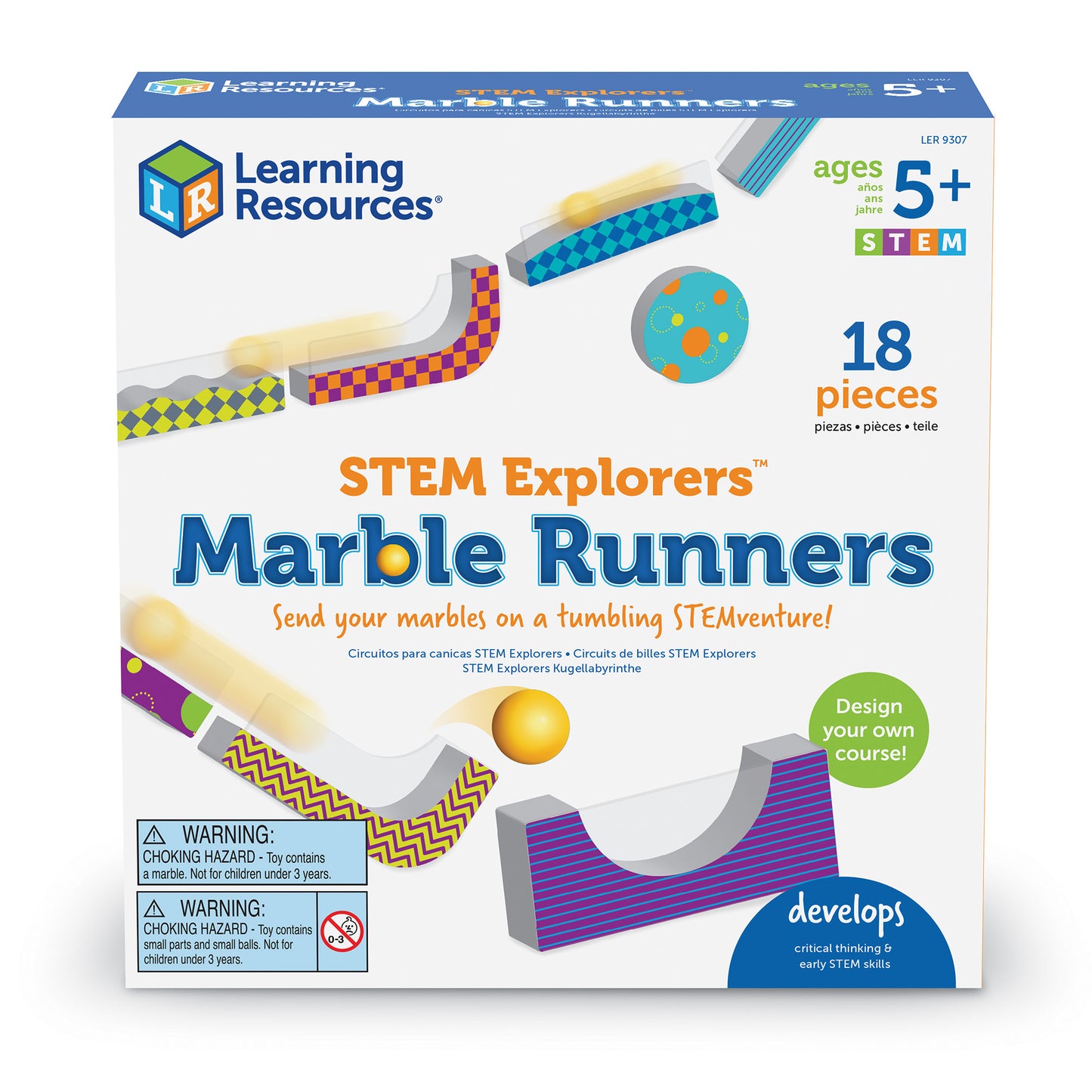 Learning Resources STEM Explorers Marble Runners - Ingenious Track Building Set