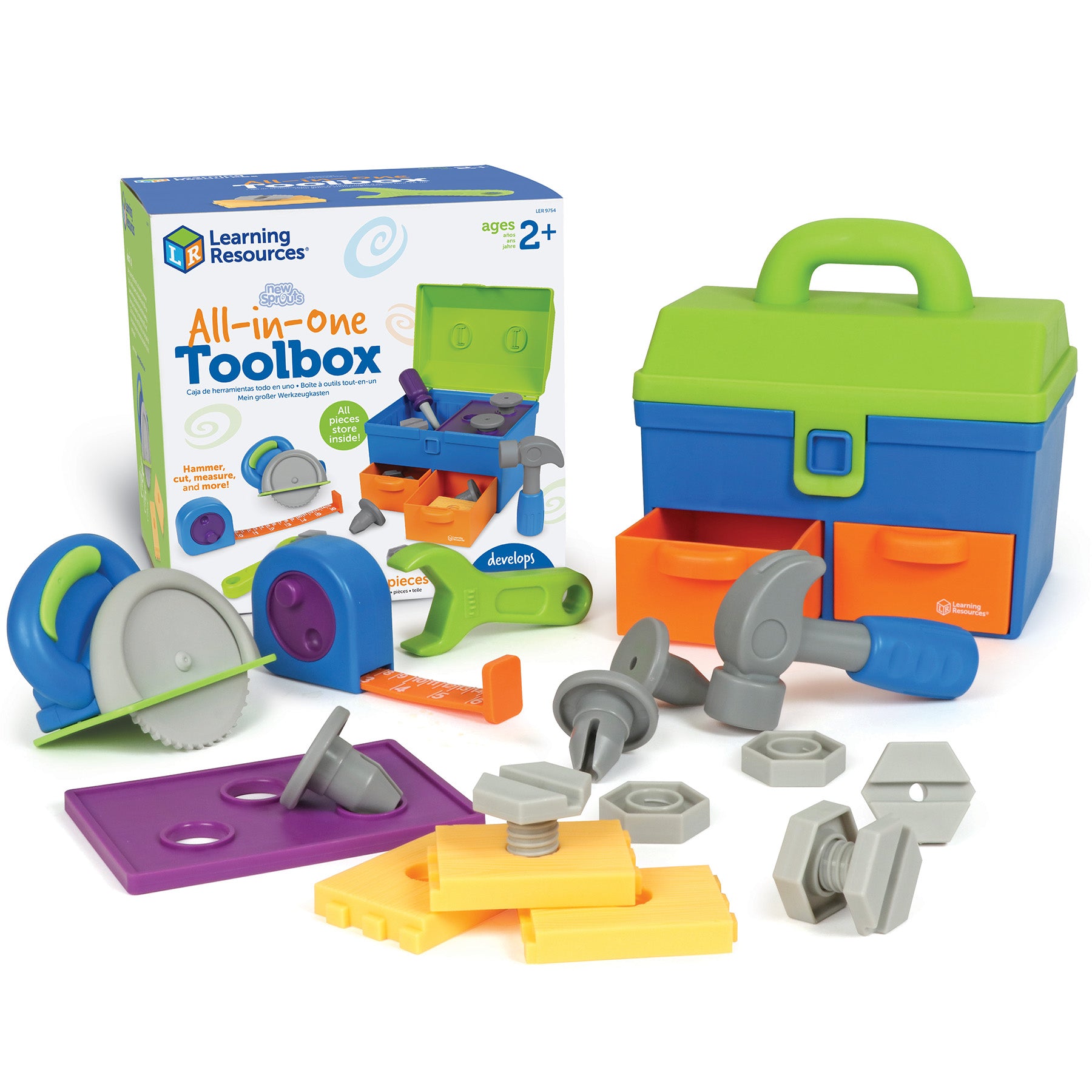 Learning Resources New Sprouts Deluxe Tool Set - Toddler Pretend Play