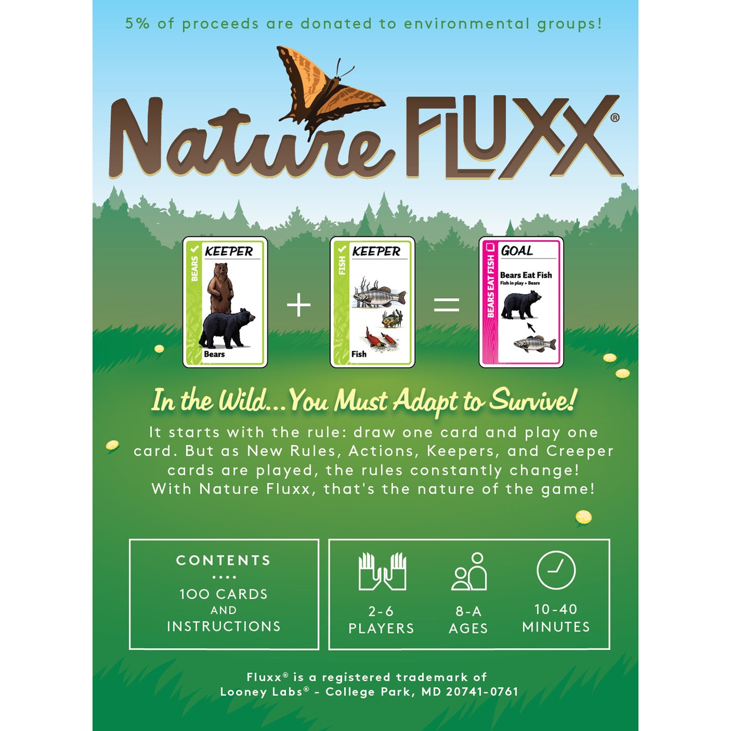 Looney Labs Nature Fluxfire Ecology Card Game