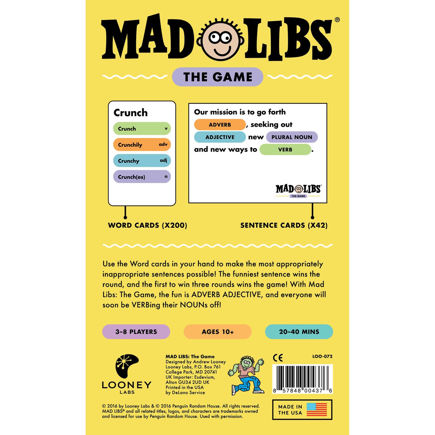 Looney Labs Mad Libs The Game - Hilarity-Filled Card Game