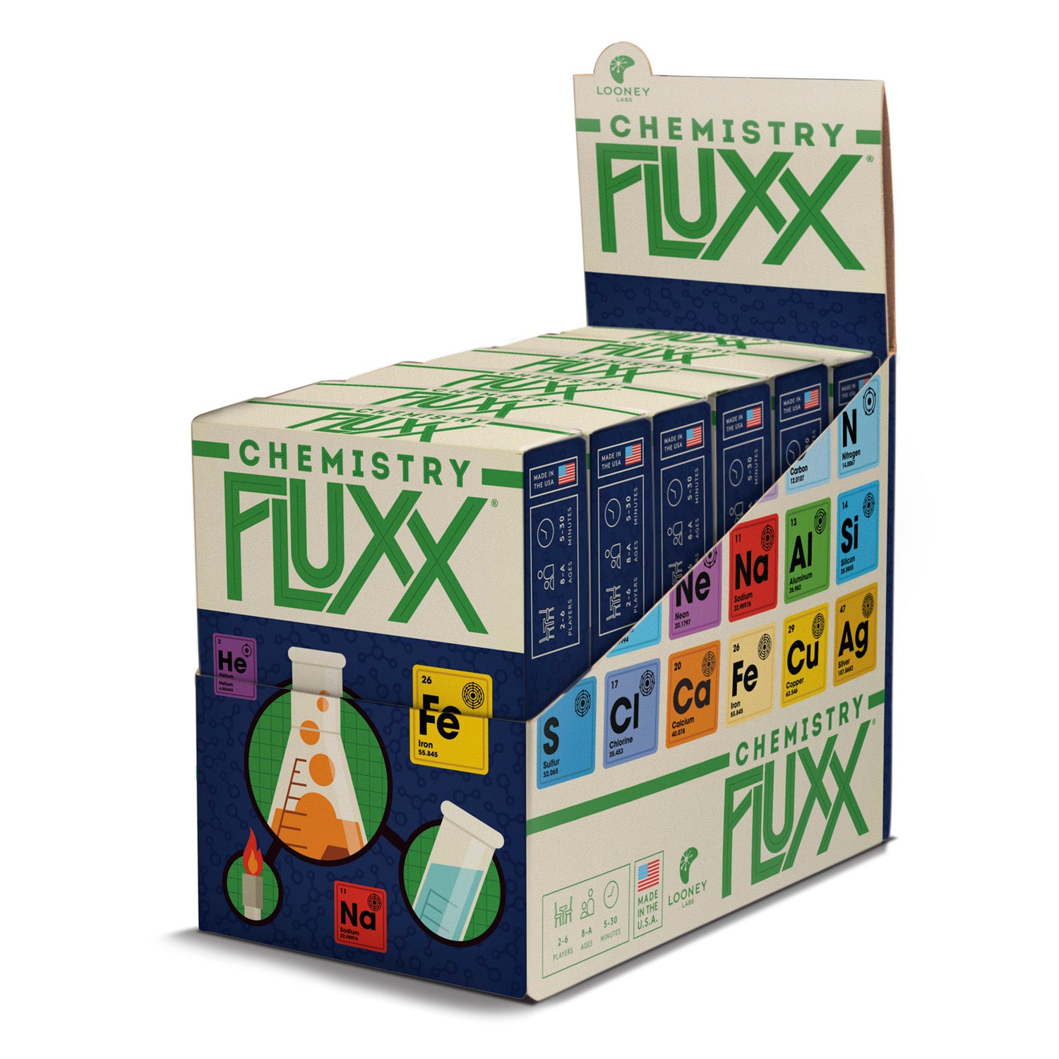 Looney Labs Chemistry Fluxx Card Game - Ever-Changing Elemental Fun!